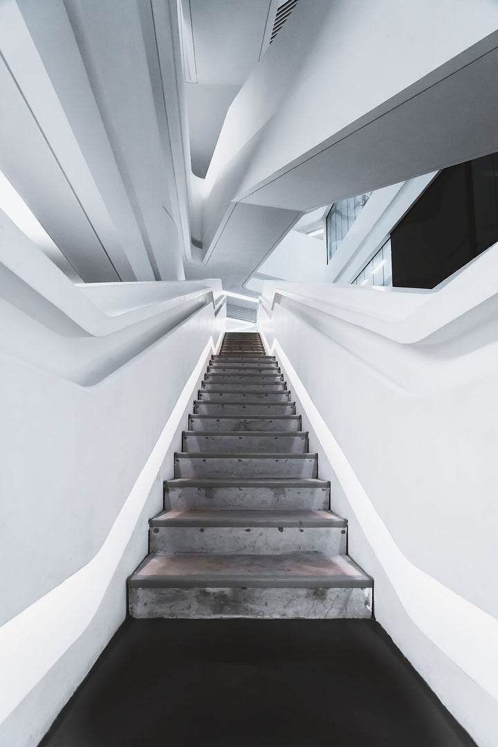White Staircase in Hong Kong | Future Flow by Richard Lam Studio