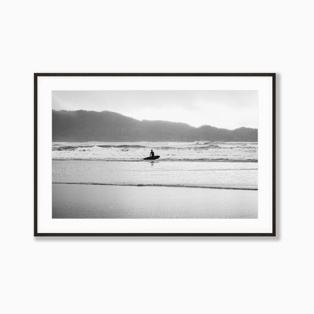 Out Of Office by Richard Lam Studio | Framed Giclee Print of Lone Surfer in Tofino, British Columbia