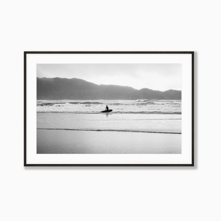 Out Of Office by Richard Lam Studio | Framed Giclee Print of Lone Surfer in Tofino, British Columbia
