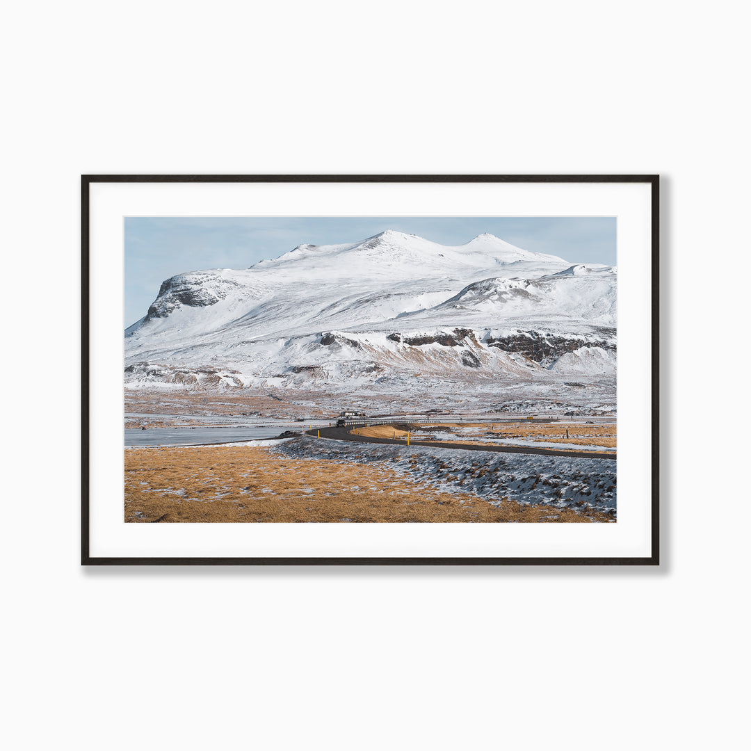 Scenic Route by Richard Lam Studio | Framed Giclee Print of Winter Road in Iceland