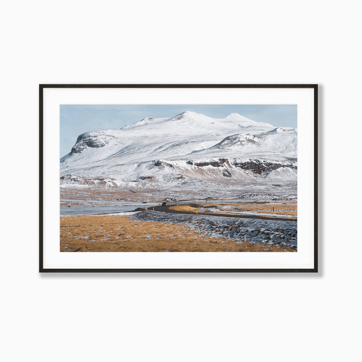 Scenic Route by Richard Lam Studio | Framed Giclee Print of Winter Road in Iceland