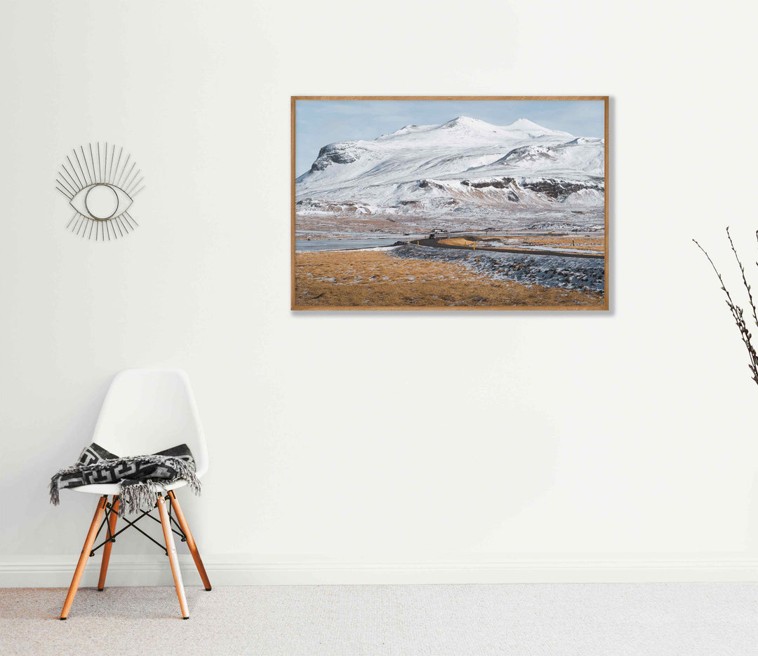 Framed Giclee Print | Scenic Route by Richard Lam Studio - Wood Frame in Minimalist Powder Room