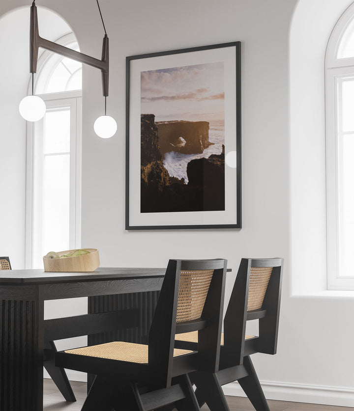 Framed Giclee Print | Serenity by Richard Lam Studio - Black Frame with Mat in Modern Kitchen