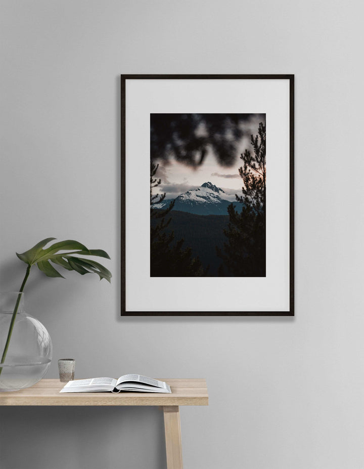 Framed Giclee Print | Tantalus by Richard Lam Studio - Black Frame with Mat in Minimalist Hallway