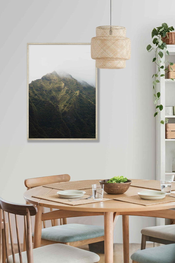 Framed Giclee Print | Textured Edges by Richard Lam Studio - Tan Frame in Airy Kitchen