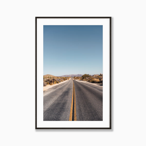 The Open Road by Richard Lam Studio | Framed Giclee Print of Deserted Road in Joshua Tree, California