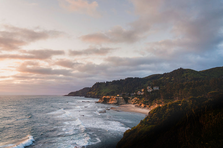 Beach Sunset in Oregon | Shoreline Glow by Richard Lam Studio