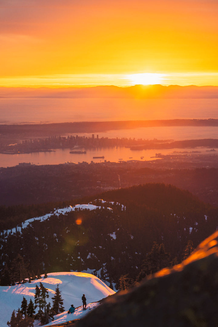 Mountain Sunset in Vancouver, British Columbia | City From The Summit by Richard Lam Studio
