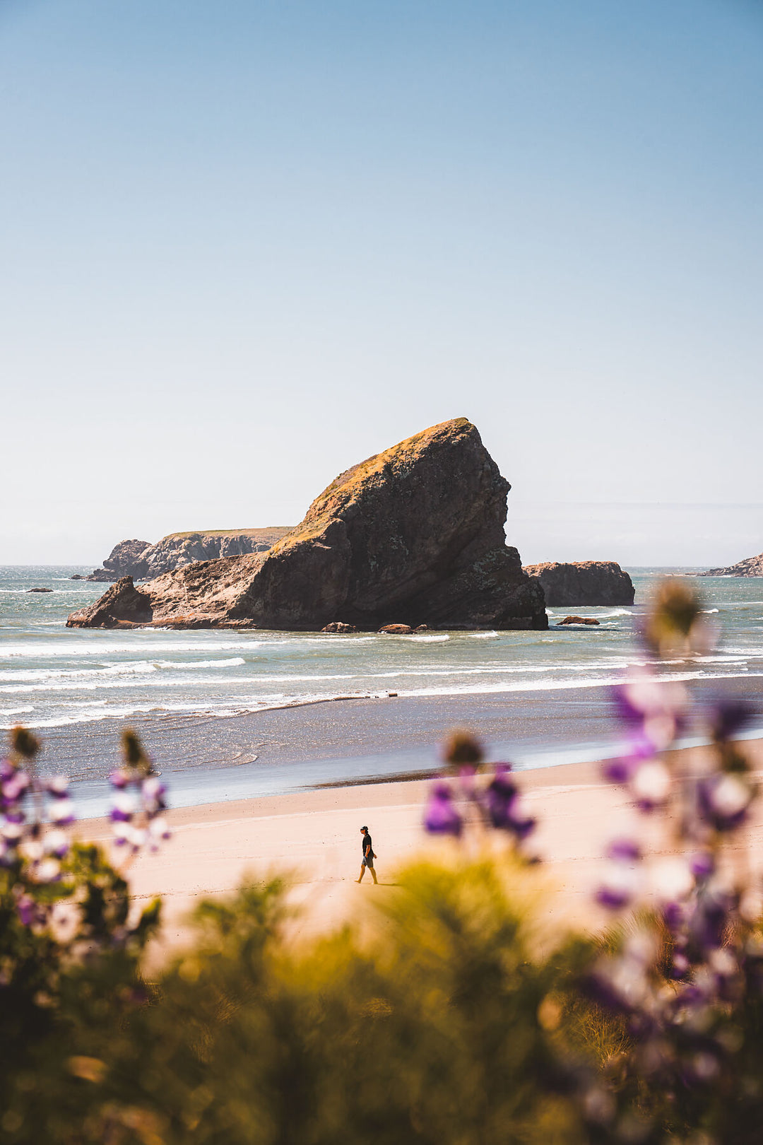 Person Walking the Beach on Oregon Coast | Beachcomber by Richard Lam Studio