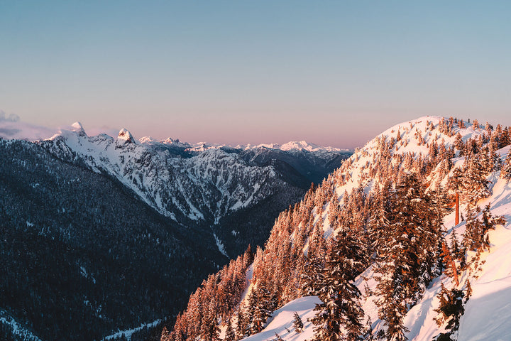 Snowy Mountain Sunset in Vancouver, British Columbia | Apres Ski by Richard Lam Studio