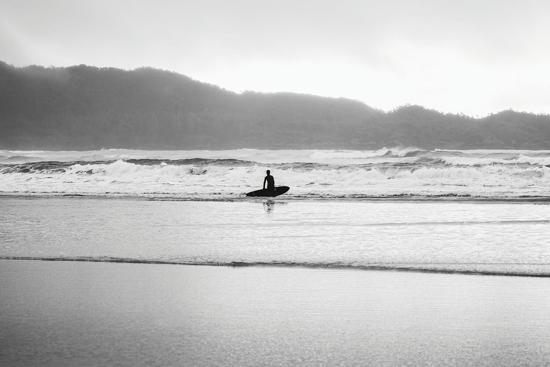 Lone Surfer in Tofino, British Columbia | Out Of Office by Richard Lam Studio
