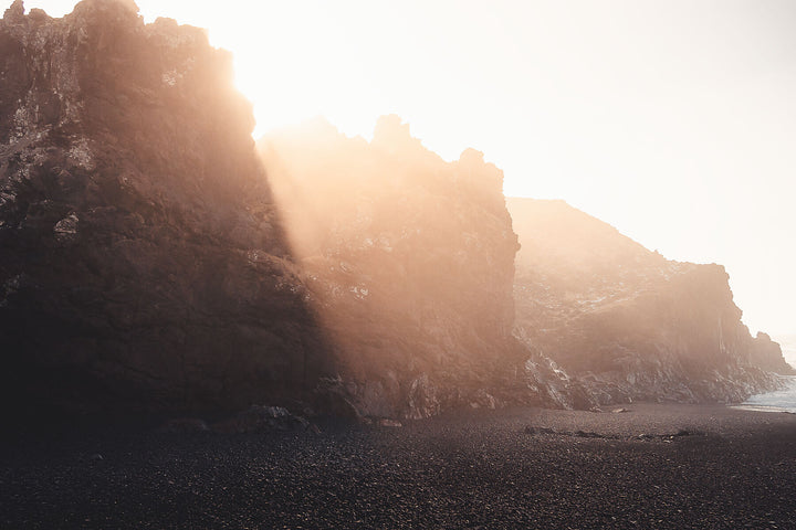 Sun on Black Sand Beach in Iceland | Daybreak by Richard Lam Studio